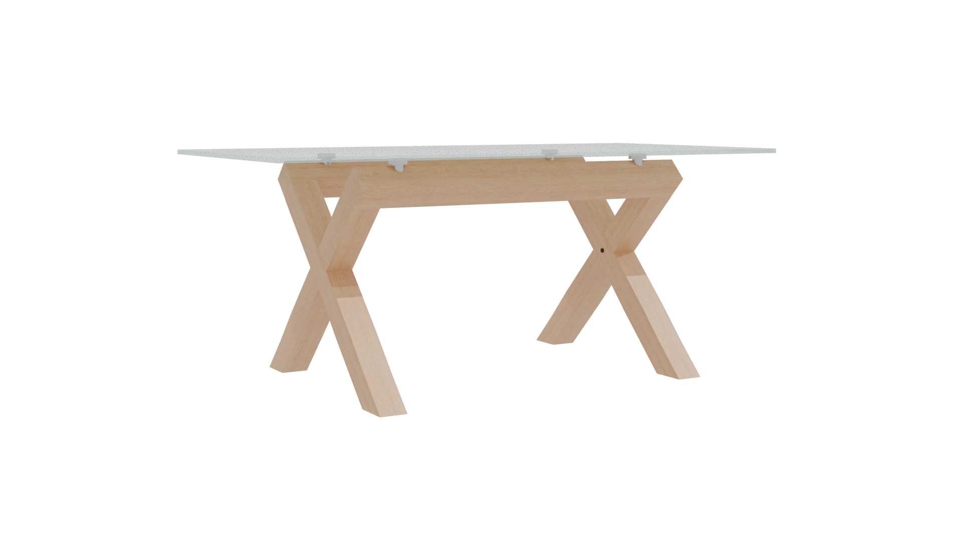 Stylish Glass Top Dining Table - Professional 3D Model Render 10