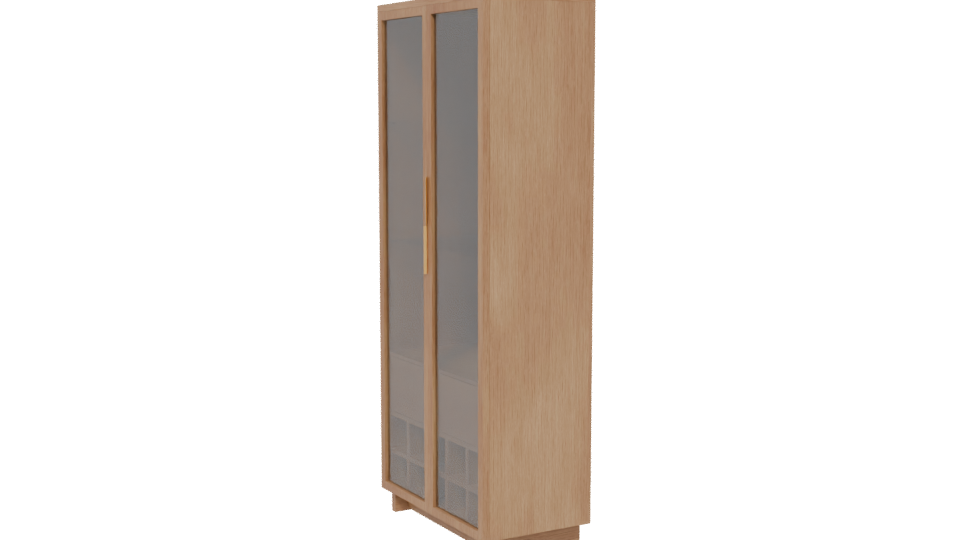 Modern Glass Display Cabinet 3D - Professional 3D Model Render 13
