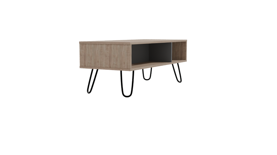 Stylish Wooden Coffee Table 3D - Professional 3D Model Render 9