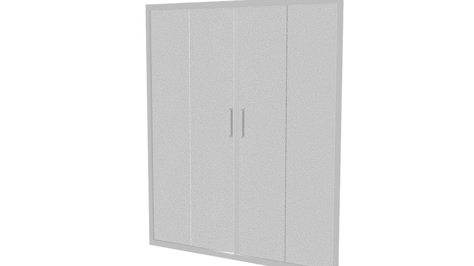 Stylish Double Glass Door Model - Professional 3D Model Render 6