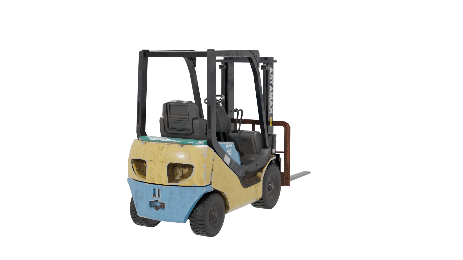 Industrial Forklift 3D Model - Professional 3D Model Render 6