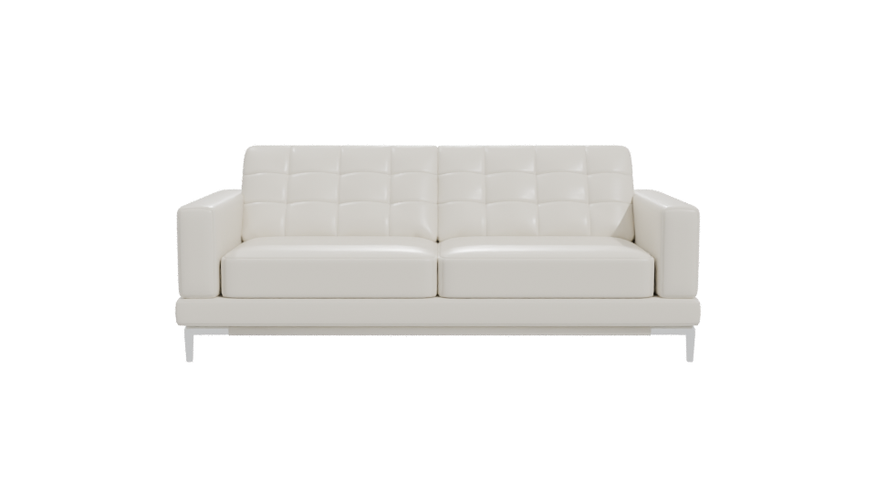 Contemporary White Sofa Model - Professional 3D Model Render 11