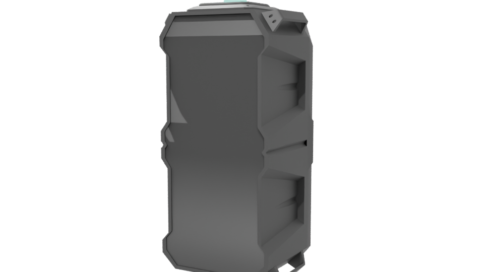 Dynamic RGB LED Speaker Tower 3D Model - Professional 3D Model Render 6