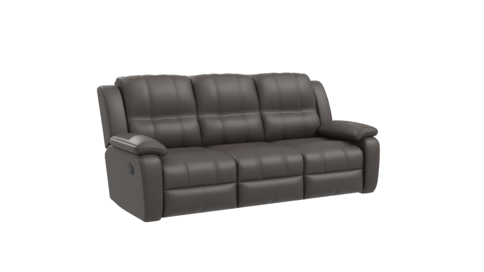Stylish Brown Leather Sofa 3D Model - Professional 3D Model Render 10