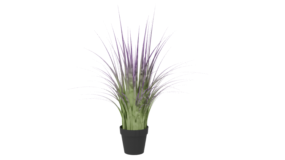 Stylized Potted Grass Plant 3D - Professional 3D Model Render 6