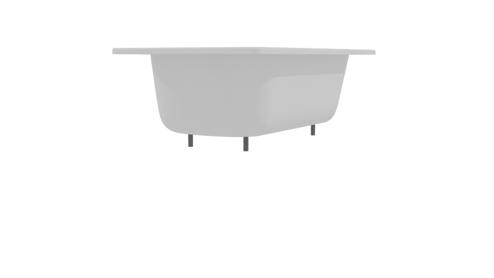 Elegant Freestanding Bathtub Model - Professional 3D Model Render 9