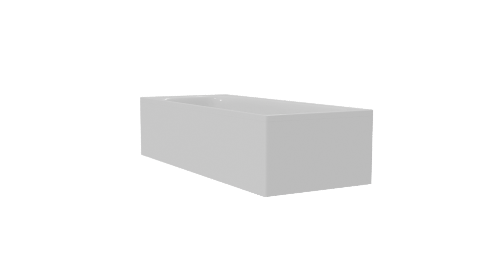 Stylish Rectangular Bathtub Model - Professional 3D Model Render 7