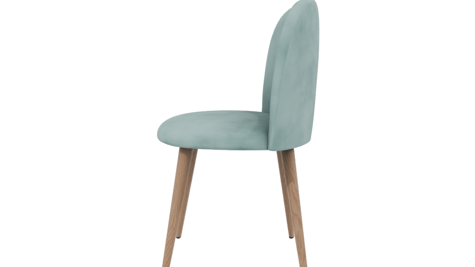 Stylish Modern Fabric Dining Chair 3D Model - Professional 3D Model Render 2