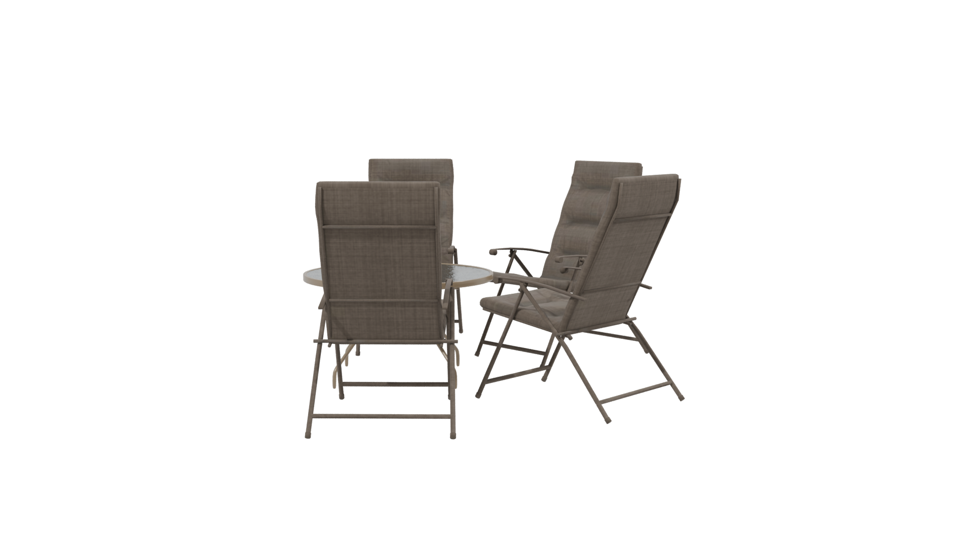 Stylish Outdoor Dining Set 3D Model - Professional 3D Model Render 2