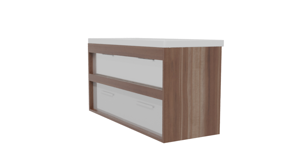 Modern Double Sink Vanity 3D Model - Professional 3D Model Render 13