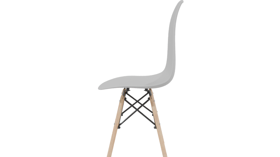 Contemporary Plastic Dining Chair 3D - Professional 3D Model Render 2
