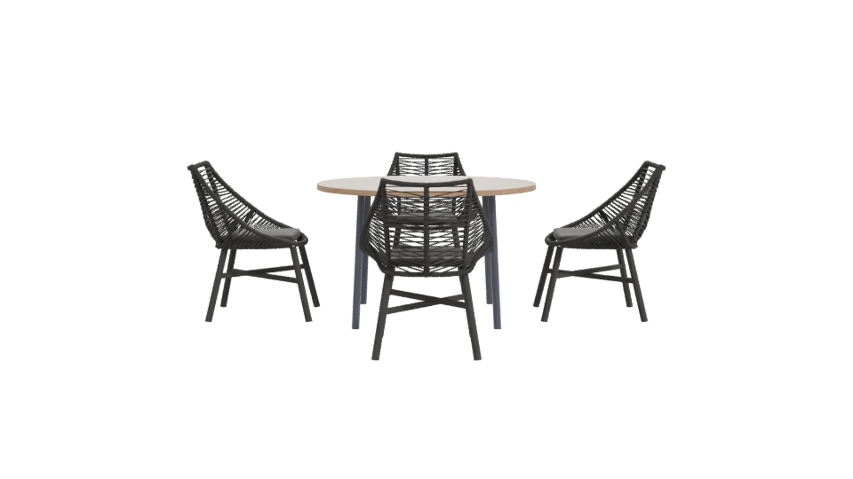 Stylish Dining Table Set 3D - Professional 3D Model Render 11