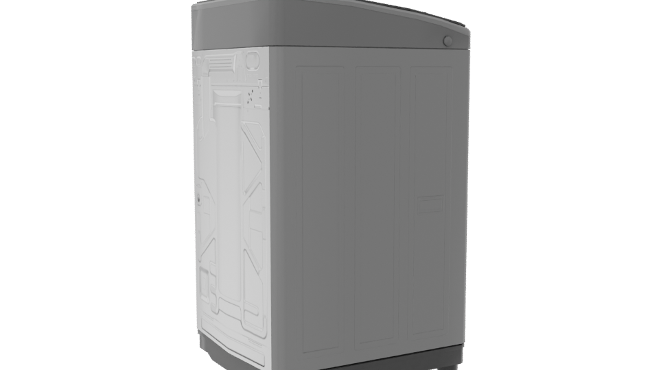 Sleek Modern Top-Load Washing Machine 3D Model - Professional 3D Model Render 7