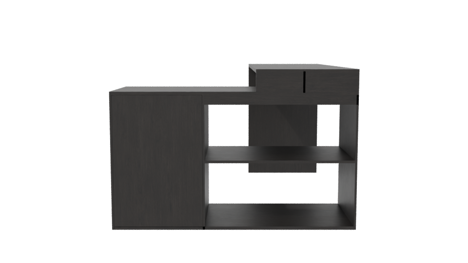 Minimalist Office Desk 3D Model - Professional 3D Model Render 2