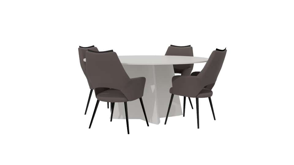 Modern Round Dining Table 3D - Professional 3D Model Render 6