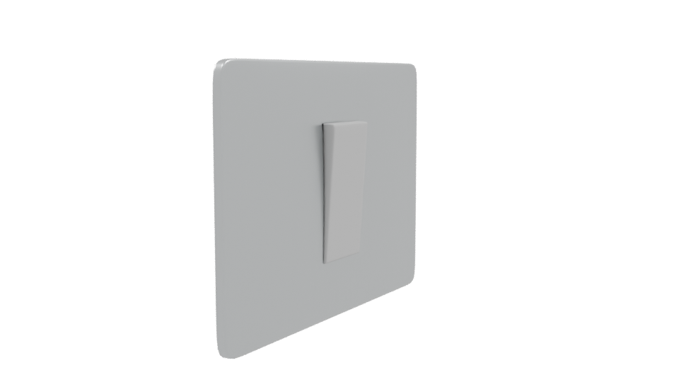 Sleek Metallic Switch Panel Model - Professional 3D Model Render 9