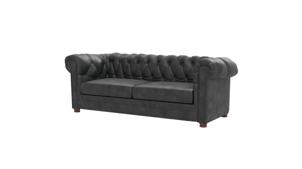 Classic Chesterfield Sofa Model - Professional 3D Model Render 12