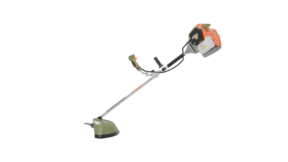 43cc 1.7HP Gas Brush Cutter 3D - Professional 3D Model Render 6