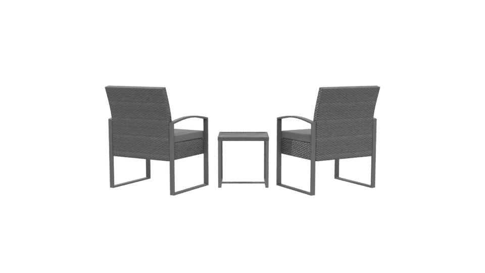 Stylish Outdoor Seating Set 3D - Professional 3D Model Render 5