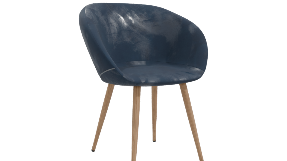 Contemporary Velvet Accent Chair 3D Model - Professional 3D Model Render 10