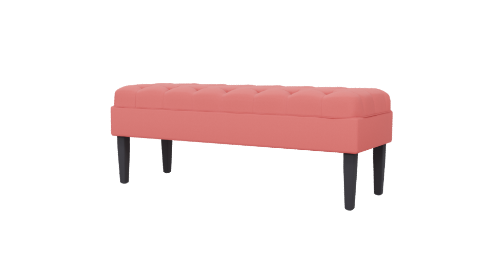 Stylish Upholstered Bench Model 3D - Professional 3D Model Render 6