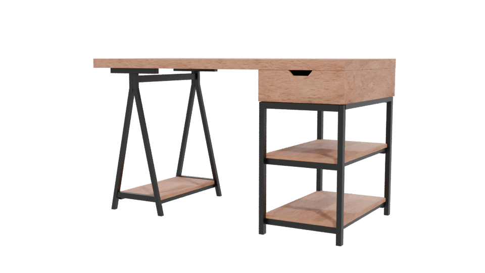 Sleek Modern Writing Desk 3D - Professional 3D Model Render 12