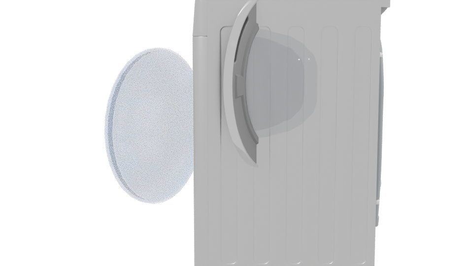 Front-Loading Washing Machine 3D - Professional 3D Model Render 2