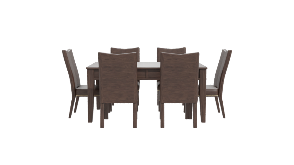 Elegant Modern Dining Table Set 3D Model - Professional 3D Model Render 11