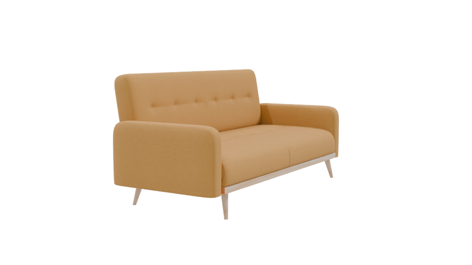 Stylish Mid-Century Modern Sofa 3D Model - Professional 3D Model Render 9
