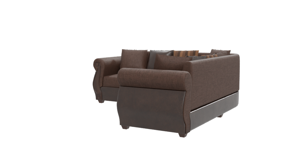 Luxurious L-Shaped Sofa Model - Professional 3D Model Render 12