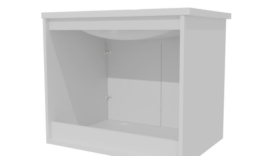 Minimalist White Storage Box 3D - Professional 3D Model Render 6