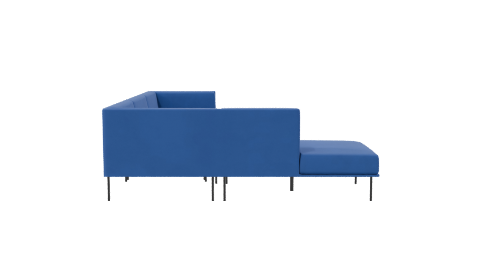 Modern Blue Sectional Sofa Model - Professional 3D Model Render 8
