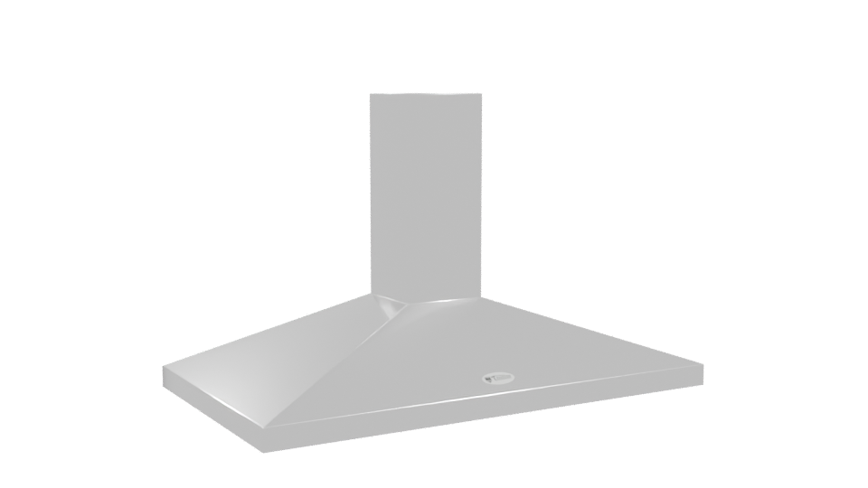Sleek Kitchen Range Hood Model - Professional 3D Model Render 10