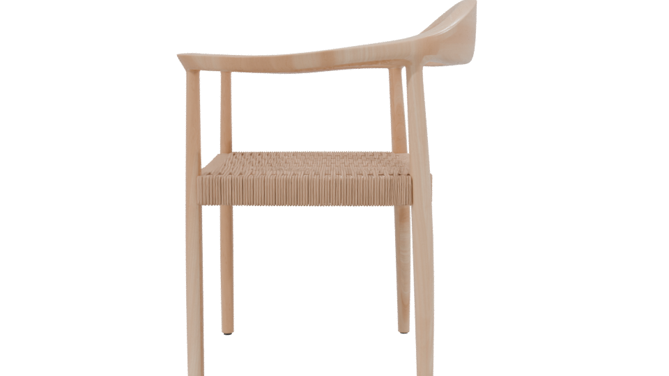 Stylish Minimalist Wooden Chair - Professional 3D Model Render 2