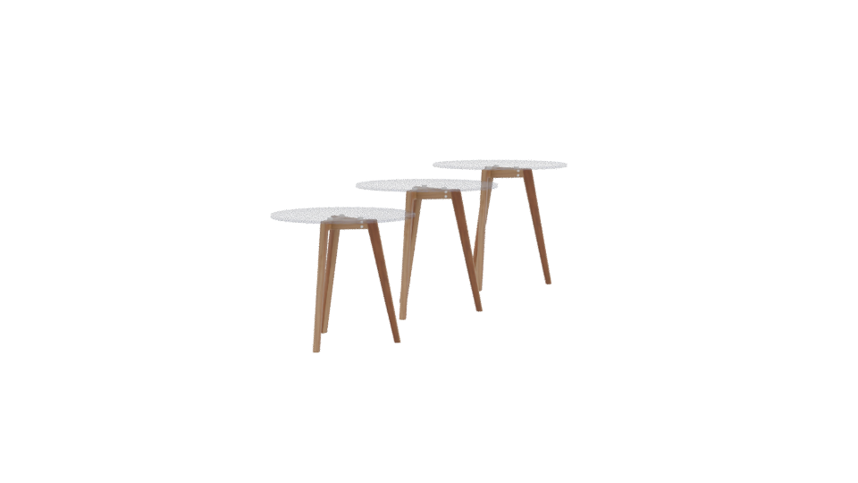 Elegant Coffee Table Set 3D - Professional 3D Model Render 3
