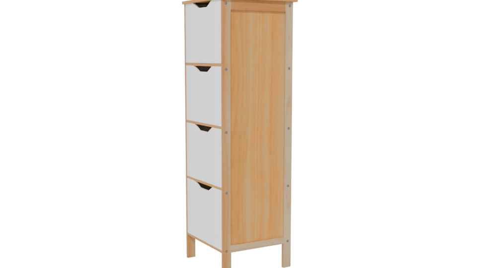 Minimalist Storage Tower 3D Model - Professional 3D Model Render 13