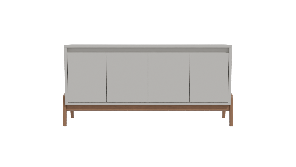 Minimalist Wooden Storage Cabinet 3D - Professional 3D Model Render 11
