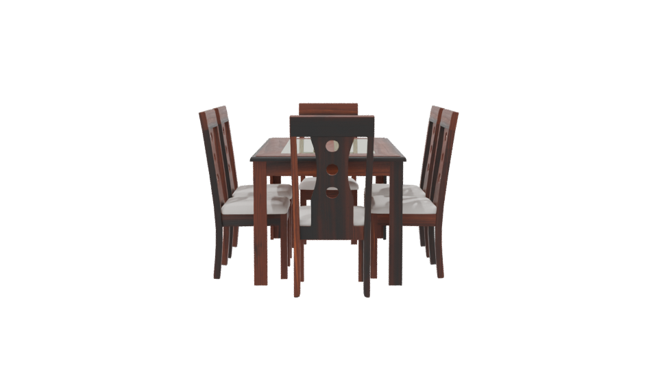 Modern Dining Table Set 3D - Professional 3D Model Render 8