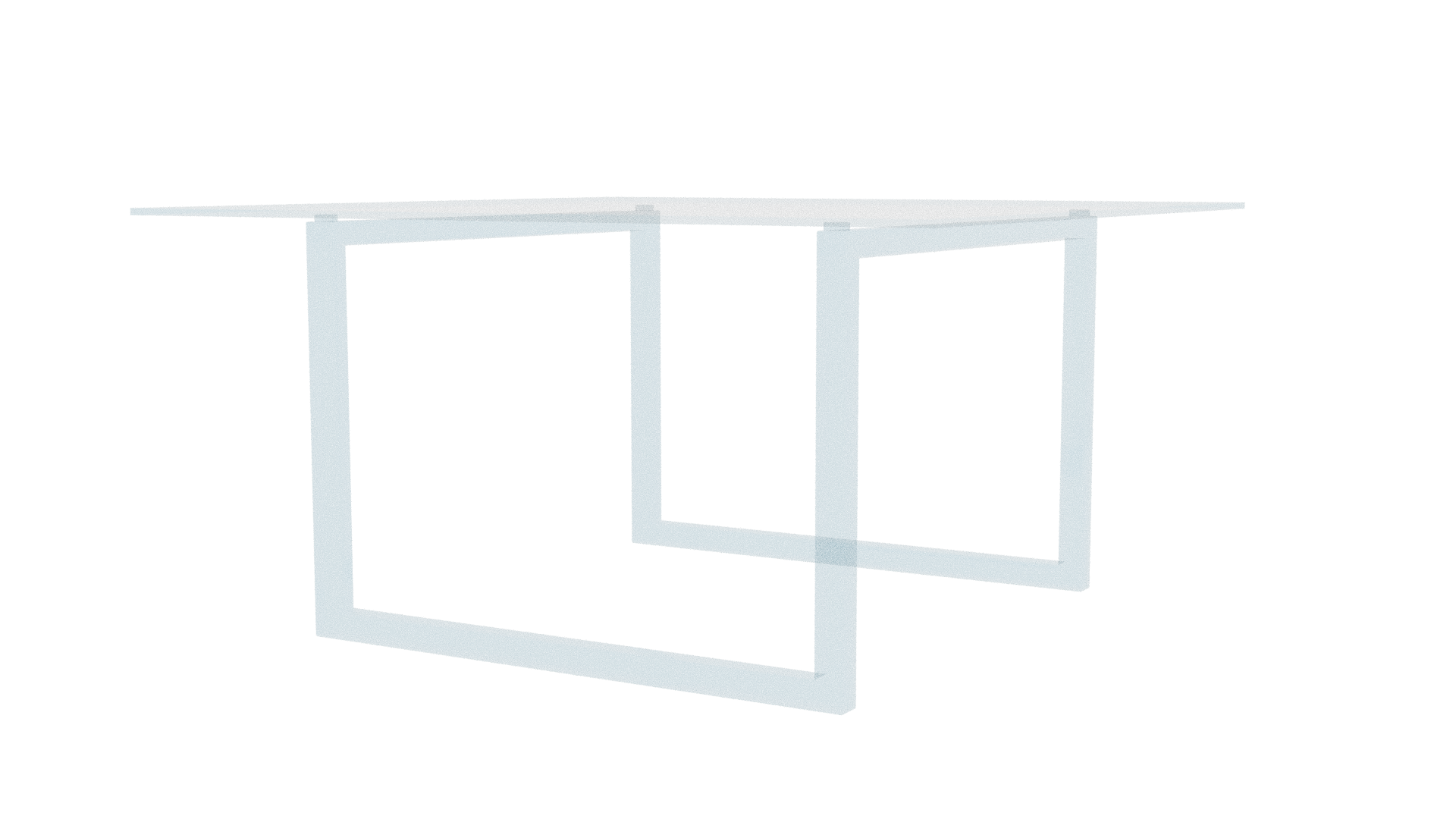 Contemporary Glass Top Dining Table 3D Model - Professional 3D Model Render 3