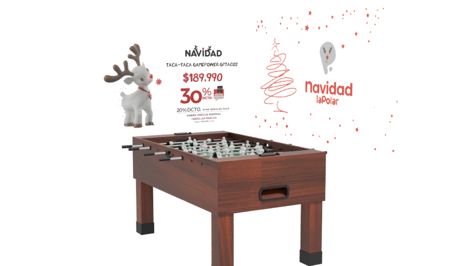 Foosball Table 3D Model - Professional 3D Model Render 10