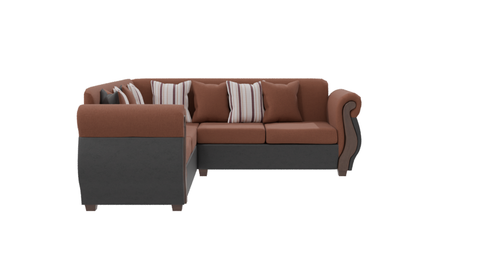 Stylish L-Shaped Sofa Model - Professional 3D Model Render 8