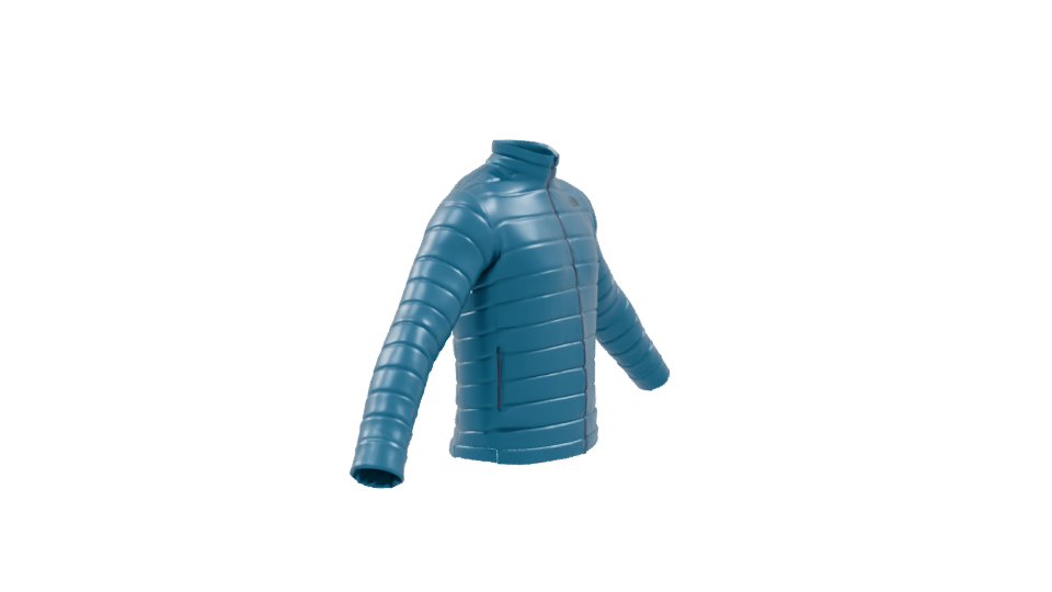 Stylish Insulated Puffer Jacket 3D Model - Professional 3D Model Render 9