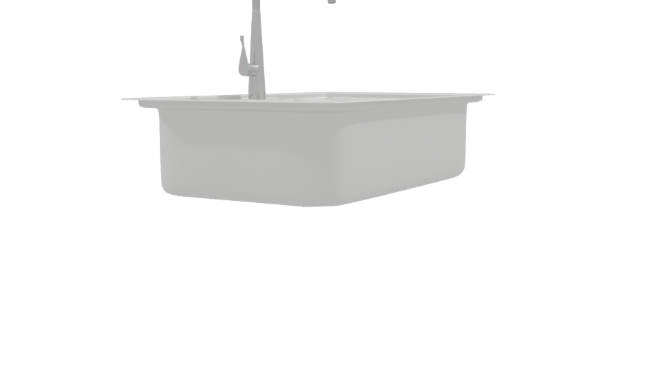 Sleek Stainless Steel Kitchen Sink 3D Model - Professional 3D Model Render 9