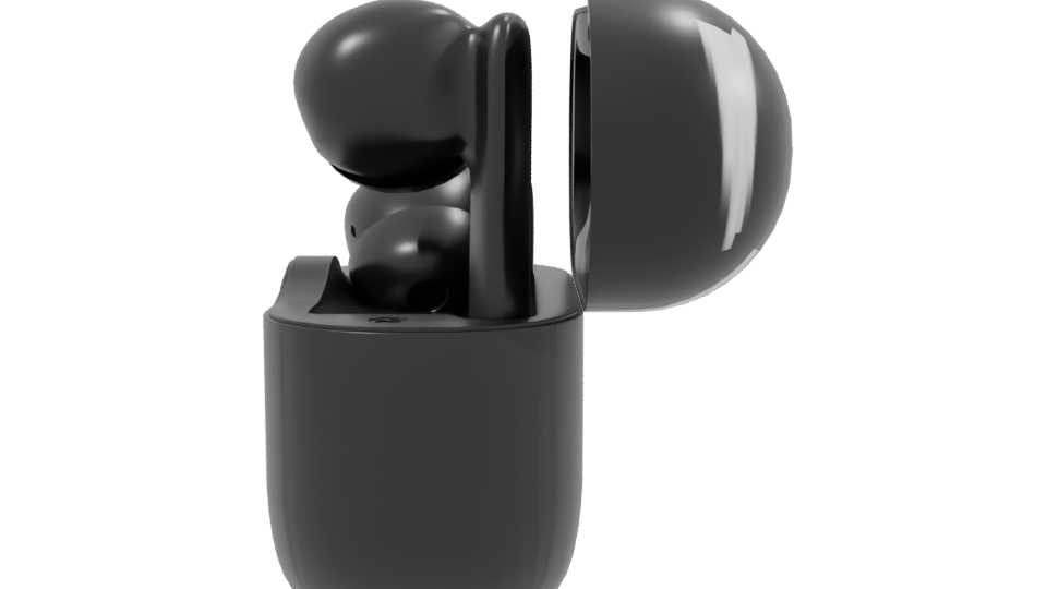 Stylish Wireless Earbuds Case 3D - Professional 3D Model Render 2