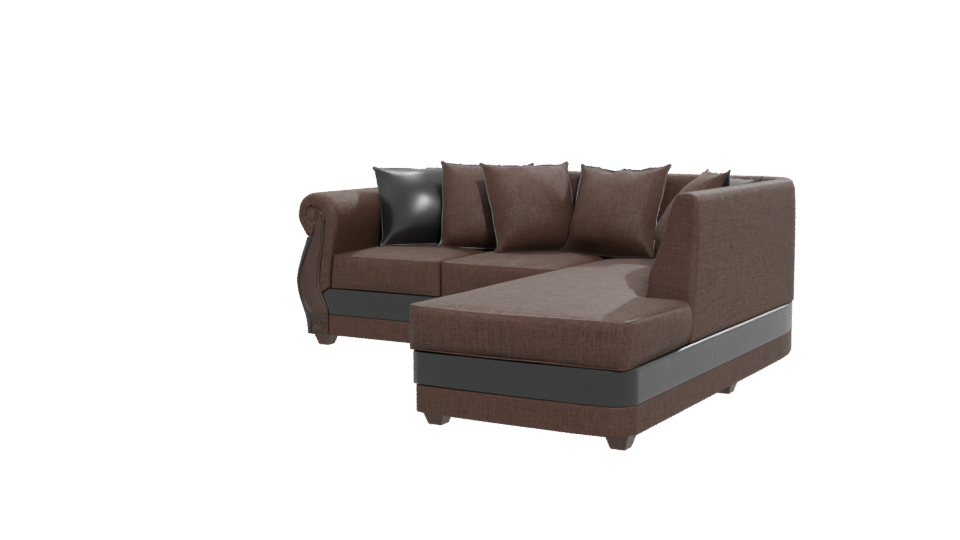 Stylish Modern Sectional Sofa 3D Model - Professional 3D Model Render 12