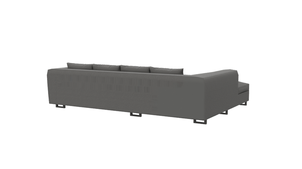 Contemporary L-Shaped Sofa Model - Professional 3D Model Render 6