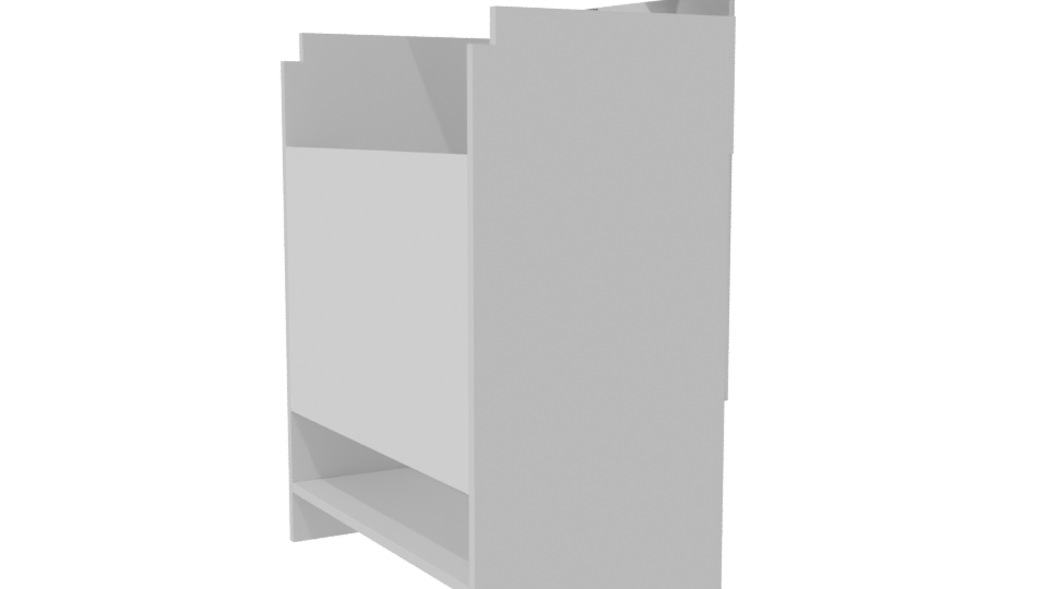 Sleek White Bathroom Vanity Cabinet 3D Model - Professional 3D Model Render 7