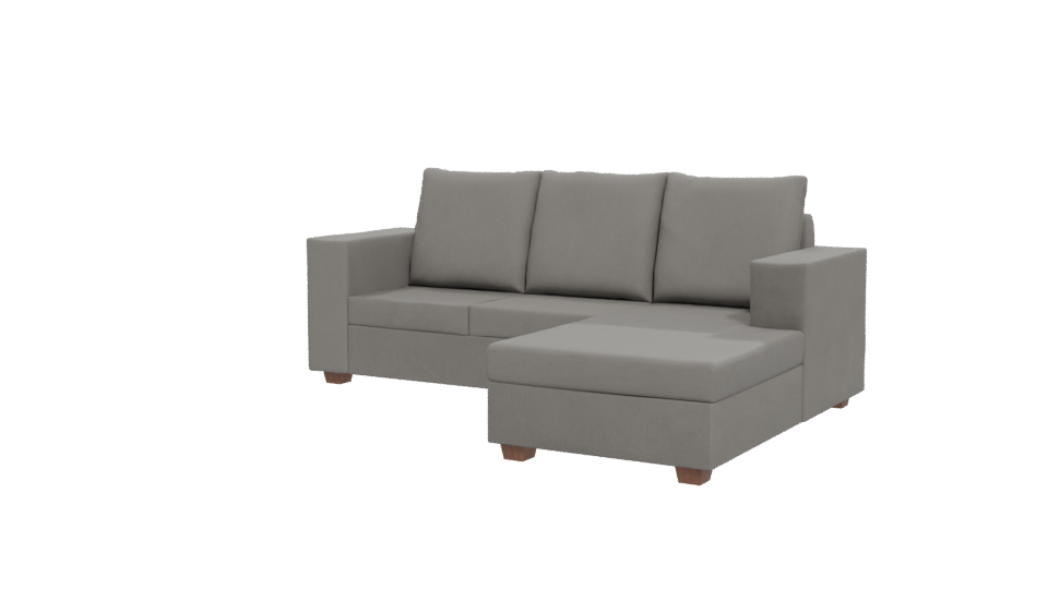 Modern Grey Sectional Sofa 3D - Professional 3D Model Render 12