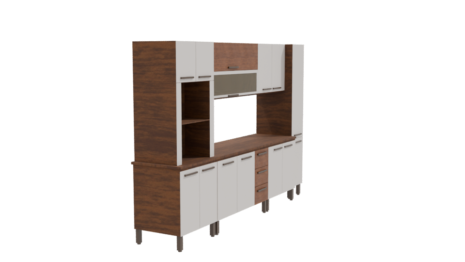Stylish Kitchen Cabinet Model 3D - Professional 3D Model Render 9