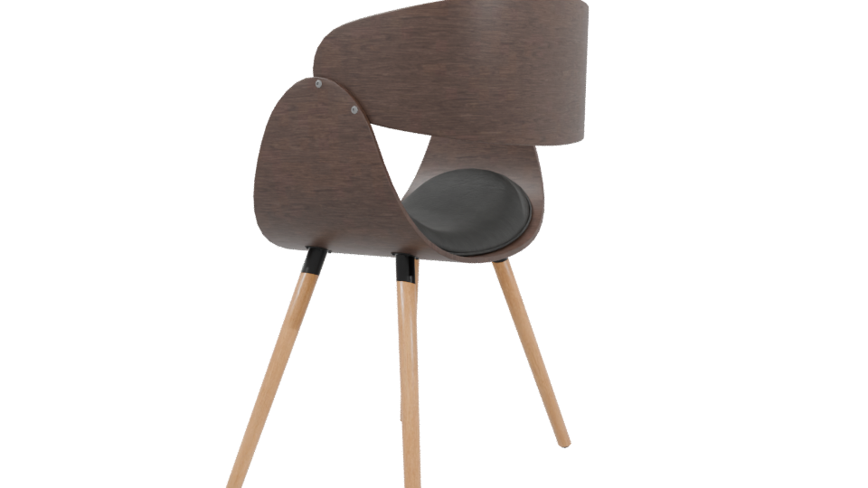 Stylish Modern Accent Chair 3D Model - Professional 3D Model Render 3